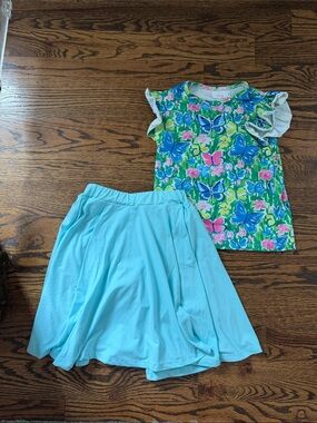 Kids Blue Butterfly Floral Matching Set - Brand:Mila &Rose | 7/8